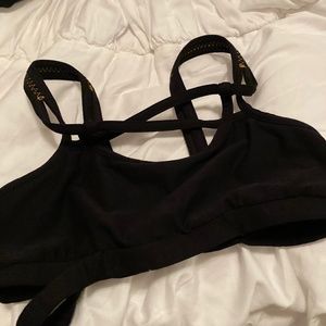 honeycutt dance wear black sports bra